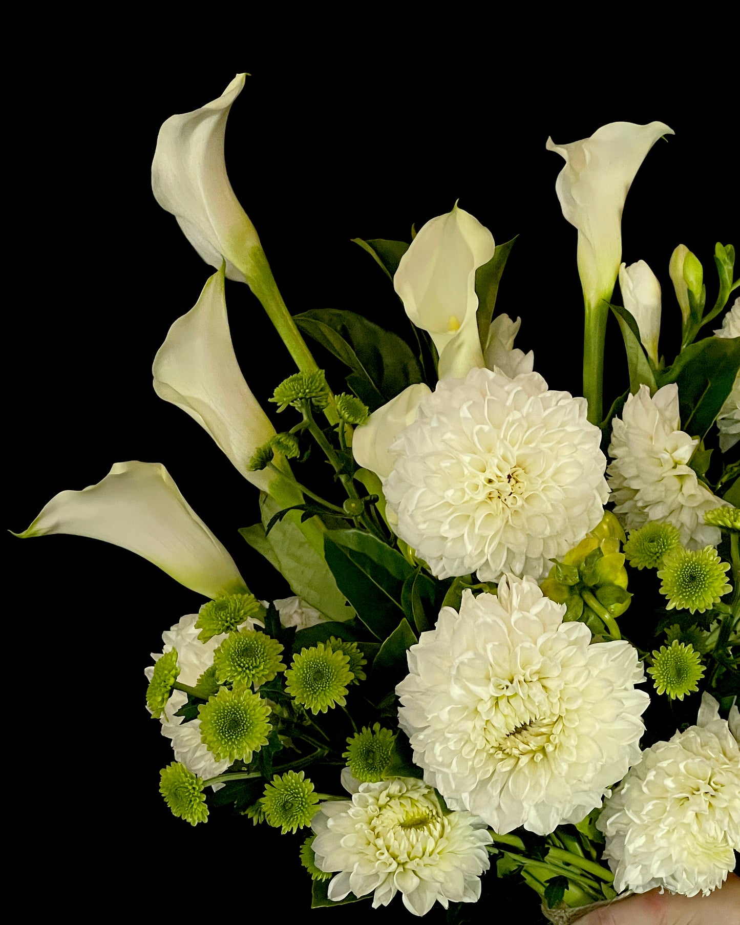 Fresh white & Green flowers