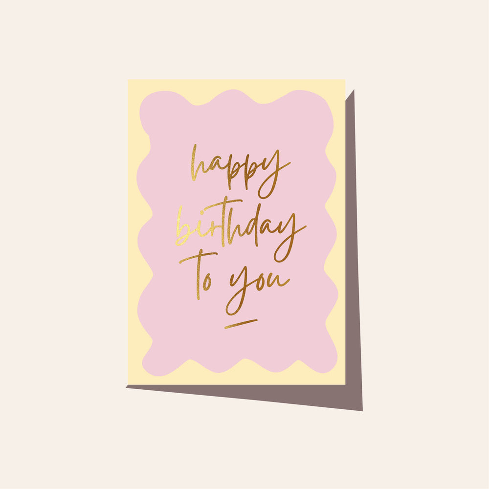 Gift Card - Happy Birthday Pastel Wave